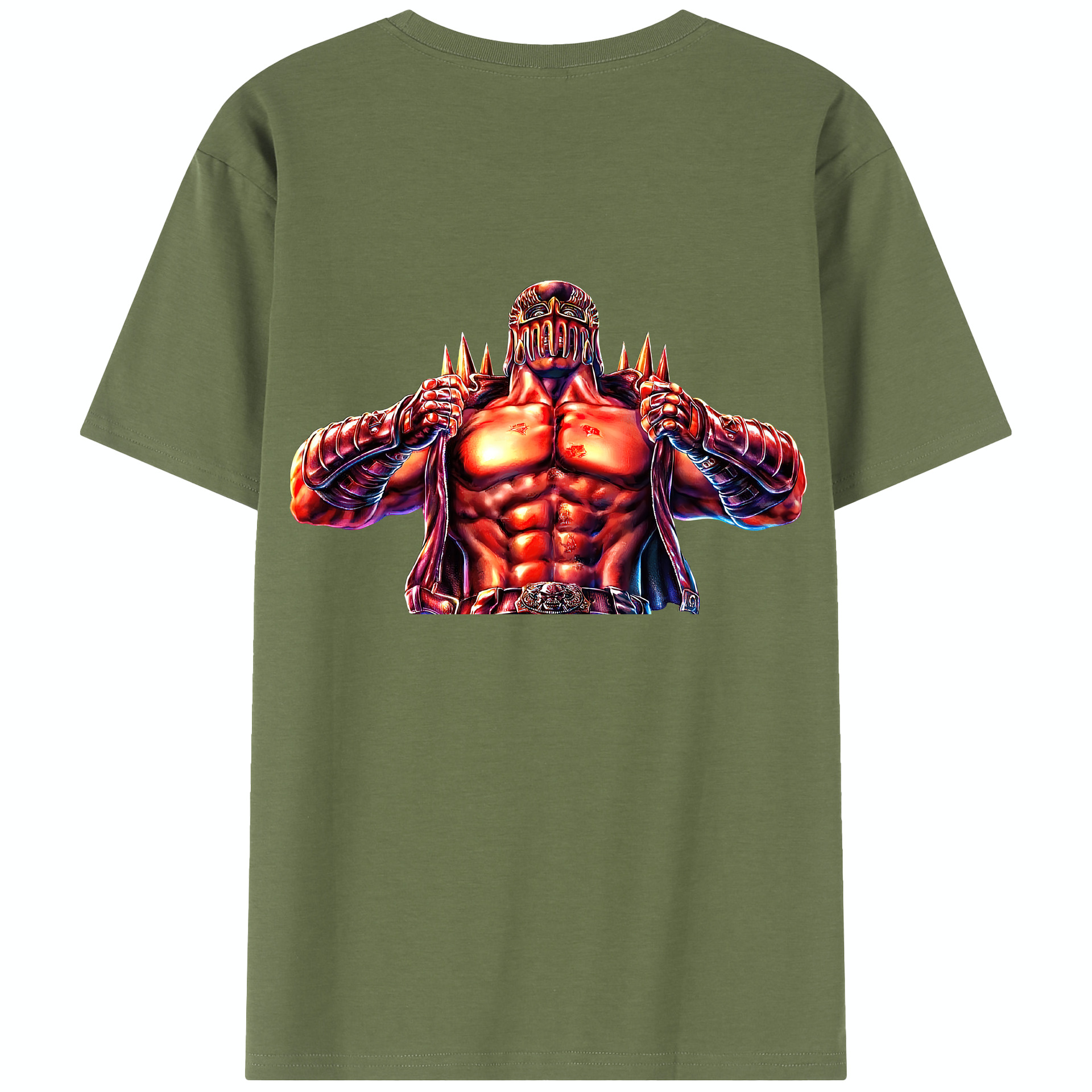 （画像用） 北斗の拳 Fist of the North Star 綿100％半袖Tシャツ（背面プリント）
